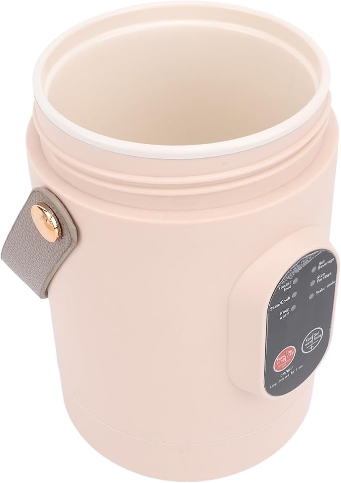 TOPINCN Mini Electric Cooker, Visual Lid, Portable Stewing Pot 500W, Hot Pot Electric, Comfortable Grip, Suitable for Home, Travel, Camping (US Plug 110V)