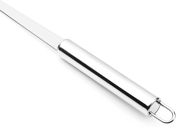 Hiware Stainless Steel Fat Skimmer Spoon - Fine Mesh Food Strainer for Grease, Gravy and Foam, Japanese Hot Pot Skimmer with Long Handle