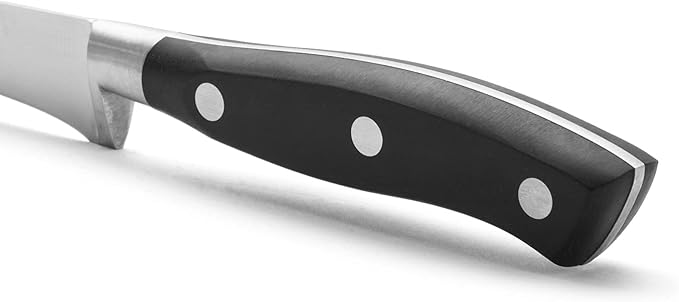 Arcos Knife/Ham Knife 12 Inch Nitrum Stainless Steel and 300 mm blade. Ergonomic Polyoxymethylene POM Handle.Series Riviera. Elegant design, along with the comfort of its handle. Color Black