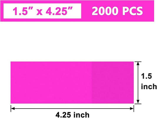 NATURALABEL 2000 PCS Paper Napkin Rings with Box, Self-Adhesive Napkin Bands, for Family Reunion, Birthday Party, Wedding, Celebration (Hot Pink)