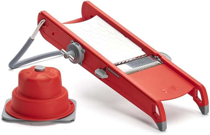 DE BUYER MANDOLINE SWING PLUS RED, Stainless Steel, 44.5 x 19.5 x 15 cm