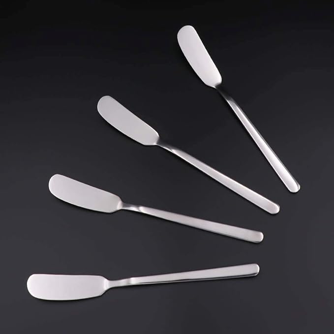 Cheese Spreaders, Stainless Steel Classic Spreader Knife Set for Cheese, Jelly, Jam, Dessert, Set of 8 Canape Knives, Spreaders for Appetizers, Sandwich Cream Cheese Butter Knife