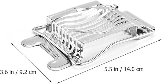 Stainless Steel Egg Slicer and Cheese Slicer 2pcs Set Boiled Egg Cutting Tool Kitchen Gadget for Cooking and Food Preparation