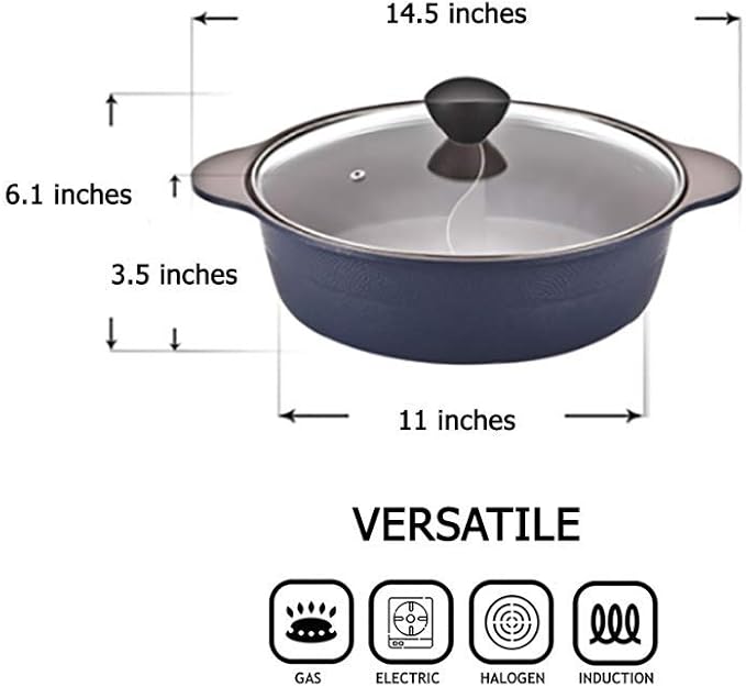 IH Shabu Shabu 28 cm Double Coated Ceramic Stock Pot