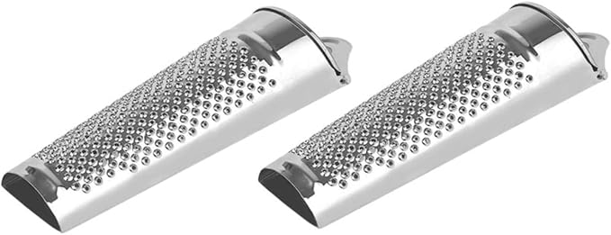 IMIKEYA 2Pcs Stainless Steel Ginger Zesters Kitchen Graters for Garlic Cheese and Vegetables Non Slip Ergonomic Design Kitchen Supplies
