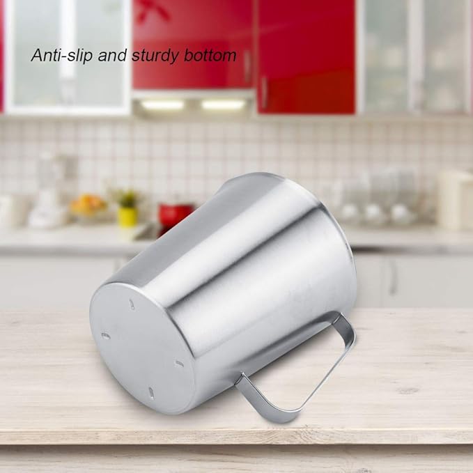 Milk Frothing Pitcher, 2000ml/64oz 8 Cup Milk Frothing Pitcher Latte Cup Large Stainless Steel Measuring Cup Mug Jug for Latte Coffee Art