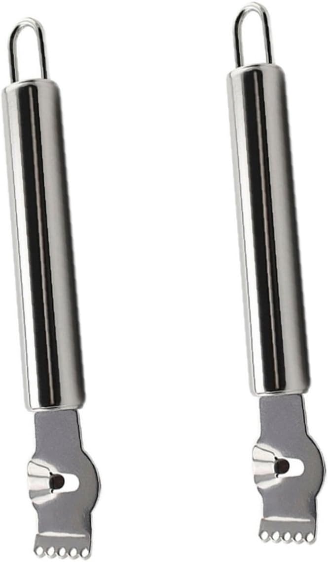 TIDTALEO 2pcs Multi-functional Lemon Slicer Stainless Steel Zester Grater Easy Peel Citrus Peeler Kitchen Accessory for Lemon Lover