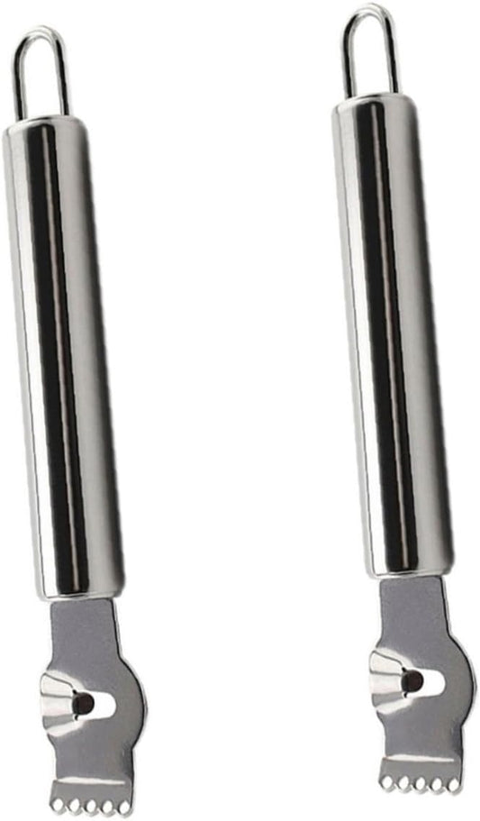 TIDTALEO 2pcs Multi-functional Lemon Slicer Stainless Steel Zester Grater Easy Peel Citrus Peeler Kitchen Accessory for Lemon Lover