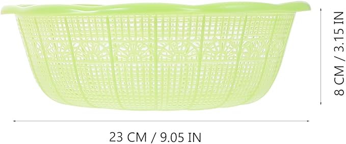 LIFKOME Plastic Rice Washing Basket Colander 9.05 Inch Multifunctional Food Strainer Bowl for Fruits Vegetables Kitchen Use