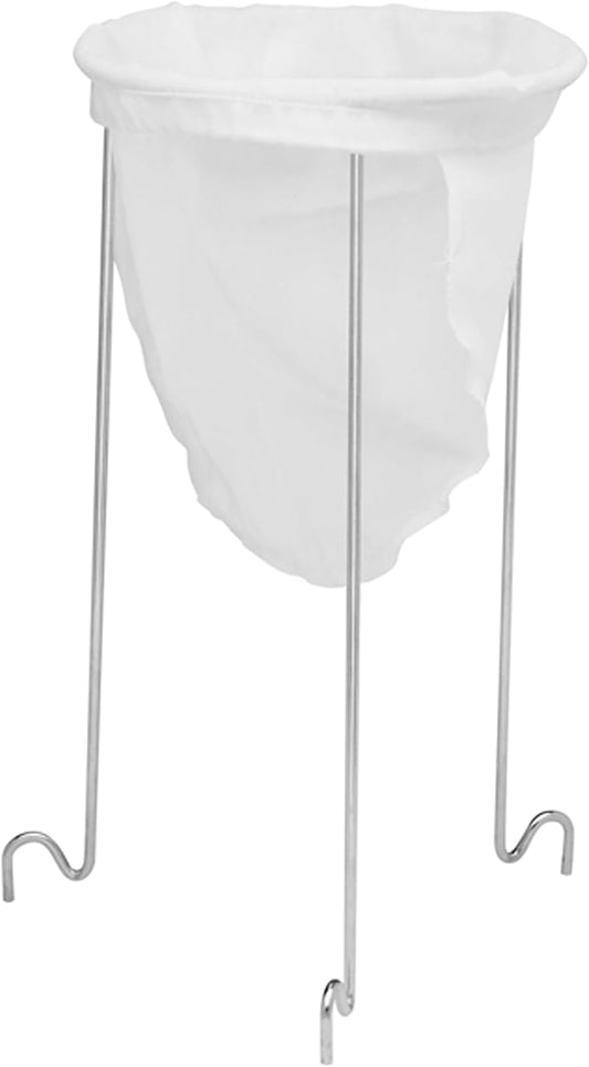 Norpro, White & Silver Strainer Stand, 12in/30.5cm high and 6.5in/16.5cm