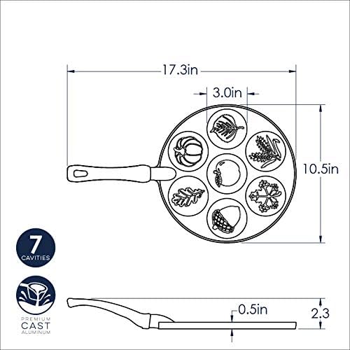 Nordic Ware Autumn Leaves Pancake Pan, Black