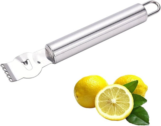 Lxnoap Lemon Zester Grater,Stainless Steel Orange Citru Kitchen Peeler Tool with Channel Knife