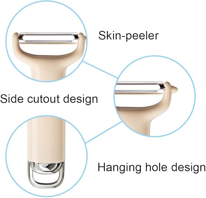 Kitchen Potato Peeler 420 Stainless Steel Sharp Y Peeler Multifunctional Good Grip Vegetable Peeler with Hanging Design for Fruit Carrot Zucchini Cucumber Potatoes