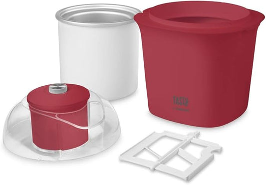 Tasty by Cuisinart ICM100TRD Ice Cream Maker, 8.71"(L) x 8.71"(W) x 10.49"(H), Red