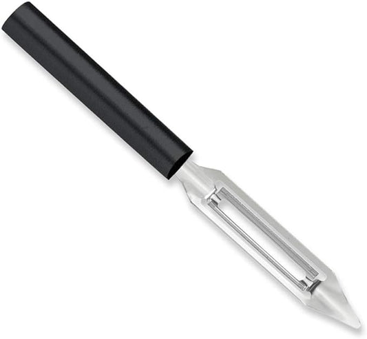 Rada Cutlery Vegetable Peeler (W232), 1.75" Stainless Steel Swiveling Blade, Black Handle, Pack of 2