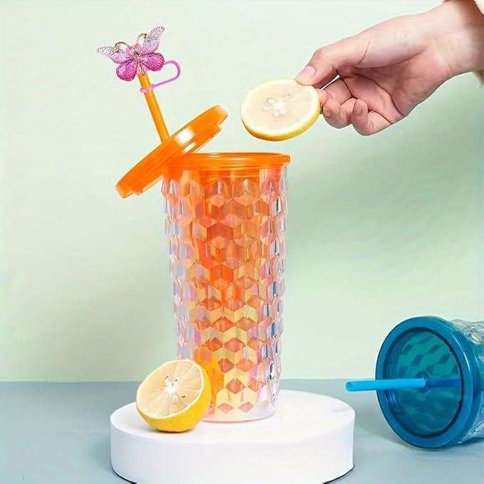 9Pcs Butterfly Straw Topper, 10mm (0.39inch) Silicone Covers for Stanley Cup, Colorful Butterfly Caps for 40 Oz & 30 Oz Accessories, Straw Tips Lids