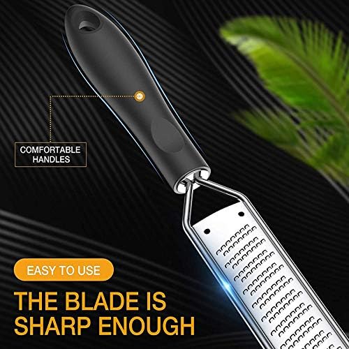 Lemon Zester & Cheese Grater - Steel - Kitchen Tool, Nutmeg, Vegetables, Fruits, Dishwasher