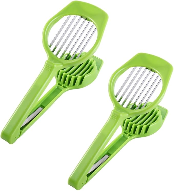 2pcs Stainless Steel Egg Slicer Fruit Cutter,Handheld Mushroom Kiwi Divider Egg Split Device,Strawberry Cheese Cutter Multifunction Slicing Mould