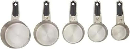 Farberware Professional Set of 5 Stainless Steel Measuring Cups, Precision and Ease in Every Scoop, Features Magnetic Handles for Easy Storage, Dishwasher Safe