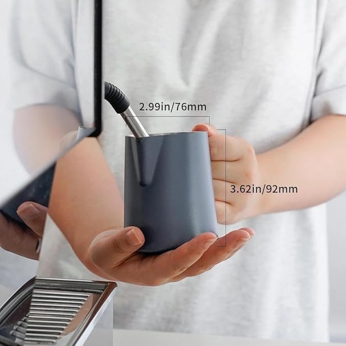 watchget Stainless Steel Milk Frothing Pitcher 12oz/350ml - Espresso Steaming Pitcher for Cappuccino, Latte Art, Coffee Machine Accessories Milk Jug Coffee Frother Cup, Blue