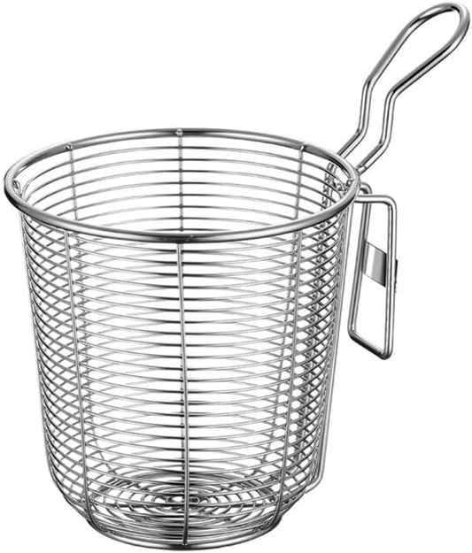 PRETYZOOM Stainless Steel Noodle Strainer with Heat-Resistant Mesh and Hook 3.85 Inch Colander for Hot Pot Ramen Pasta Cooking Kitchen Supply