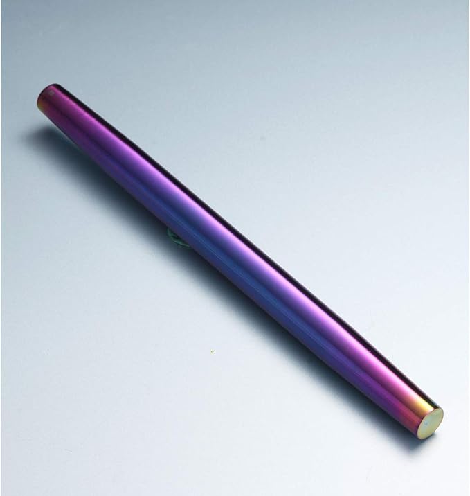Berglander Rainbow Rolling Pin, 16.7 Inches Stainless Steel Colorful Matte Finish With Rainbow Titanium Plating Rolling Pin For Baking Pizza Dough, Pie, Cookie, Gift Ideas For Bakers.