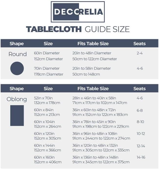 Faux Linen Waterproof Tablecloth,Denim Blue,84" x 60" (Rectangular)