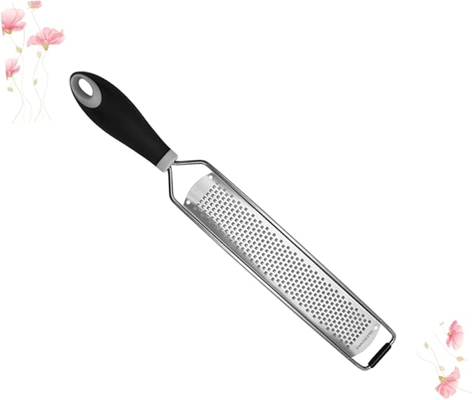 LIFKOME Stainless Steel Fruit Grater Multipurpose Zester for Cheese Vegetables and Citrus Easy to Clean Shredder with Storage Loop for Home Kitchen Use