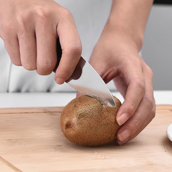 2 Pack Kiwi Spoon Knife - 2-in-1 Stainless Steel Fruit Cutter - Mango Kiwi Slicer Peeler Scoop Fast Peel Fruit Or Soft Vegetable With Ease (Silver)