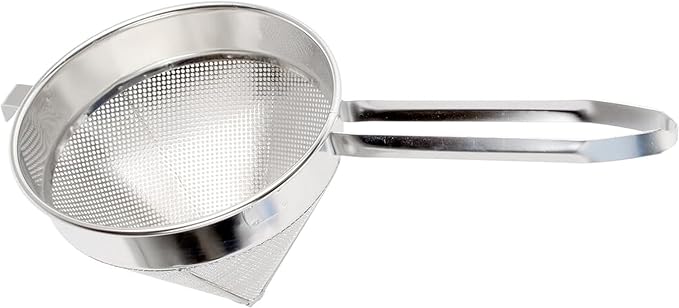 Soro Essentials- 10" Stainless Steel China Cap Strainer Coarse Mesh- Cone Shaped Strainer Food Strainers Juice Strainers Kitchen Tools Food for Straining Seeds Beans Sauces Home Kitchen