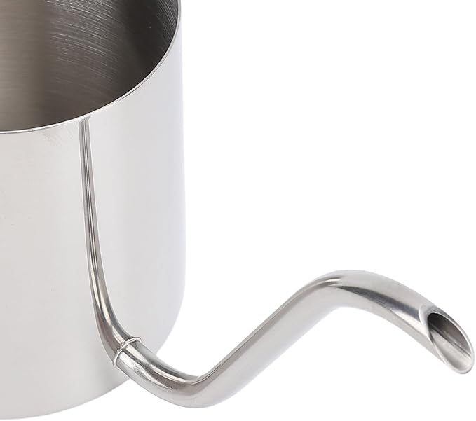 Pour Over Coffee Kettle, Gooseneck Spout, 304 Stainless Steel, Compact Design for Camping & Outdoor Use, 240ML Capacity, for Coffee Brewing at Home or Travel
