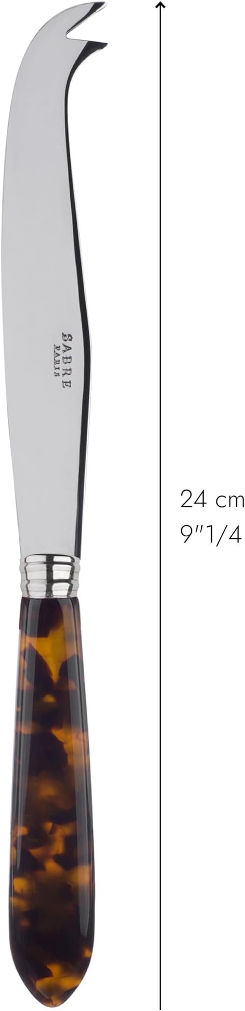 SABRE PARIS - Cheese Knife 9.4 inches - Tortue Collection - Stainless Steel & Acrylic - Dishwasher Safe - Scaled Effect