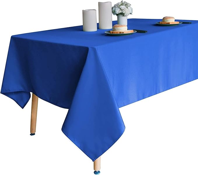 Obstal 210GSM Rectangle Table Cloth, Water Resistance Microfiber Tablecloth, Decorative Fabric Table Cover for Outdoor and Indoor Use (Royal Blue,54 x 78 Inch)