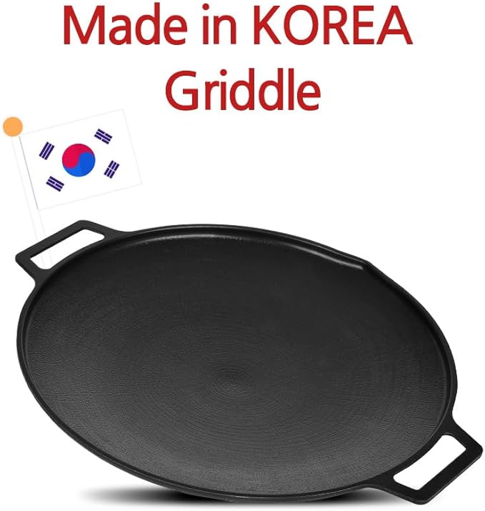 SISEM Korean BBQ 3 IH Griddle Grill Pan with Bag, Nonstick Coating, All Stove(Gas, Electric & Induction),Indoor Outdoor Griddle(16in)