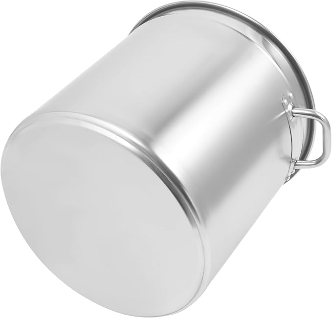 Stainless Steel Stock Pot w/Lid, Commercial Soup Cookware for Home/Restaurant/Hotels, for Stew/Simmering/Soup, Universal Stove Compatible (48L/50.7Qt.)