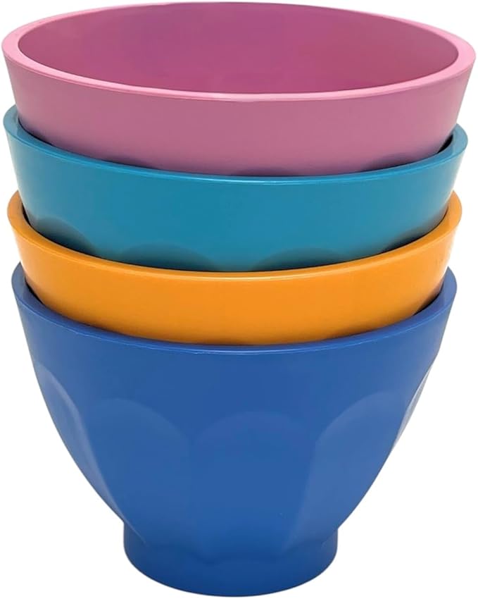 Mintra Home Unbreakable Bowls 4pk (Small - 250ml, Set 3 Lavender, Turquoise, Saffron, Dark Blue)