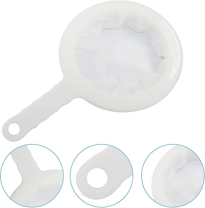 2Pcs Ultra Fine Mesh Strainer, Nylon Food Strainer Yogurt Mesh Sieve Plastic Colander, Mini Brine Shrimp Separation Net for Kitchen(120 Mesh)