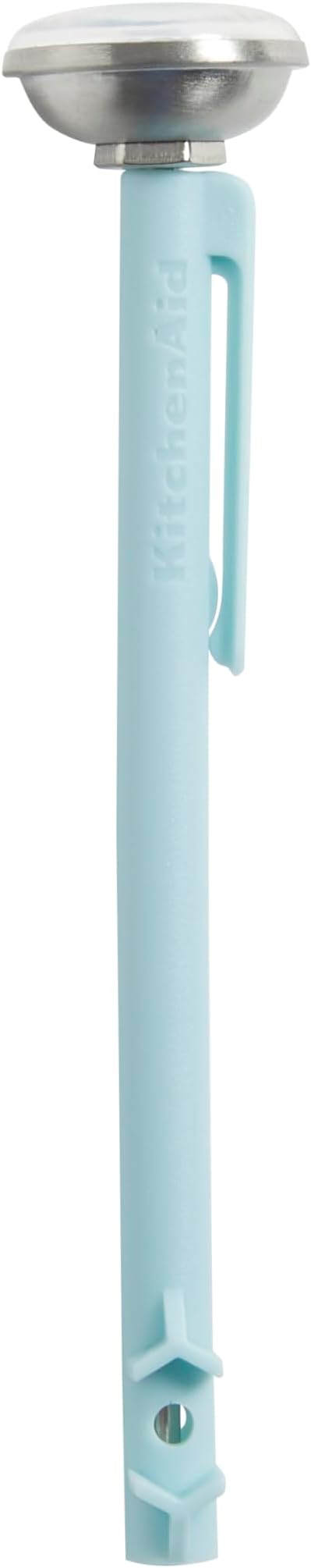 KitchenAid KQ901 Instant Read Food Thermometer for Kitchen or Grill, Temperature Range: 20F to 220F, 1 inch dial, Mineral Water Storage Sleeve