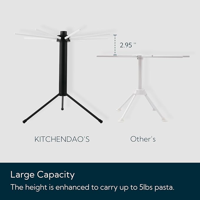 KITCHENDAO Collapsible Pasta Drying Rack and Citrus Lemon Peeler Zester Tool to Save Effort
