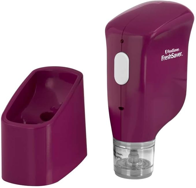FoodSaver FSFRSH0063-035 FreshSaver Handheld Vacuum Sealer, Fuschia