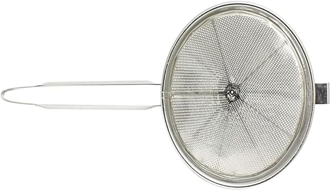 TrueCraftware- 4 qt. Stainless Steel 10" China Cap Strainer Coarse Mesh- Cone Shaped Strainer Food Strainer Juice Strainer Kitchen Tools Food Colander For Straining Seeds Beans Sauces & More