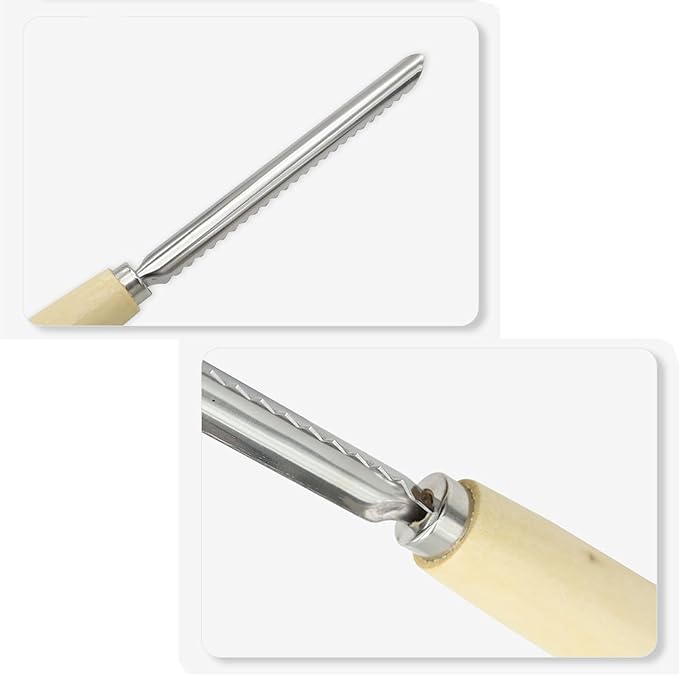 Zittop 2025 Upgrade Enucleator Tool - Stainless Steel Fruit & Vegetable Core Remover - 8.2in Enucleator for Stuffed Veggies, Eggplant, Cucumber - Seed Remover & Coring Gadget
