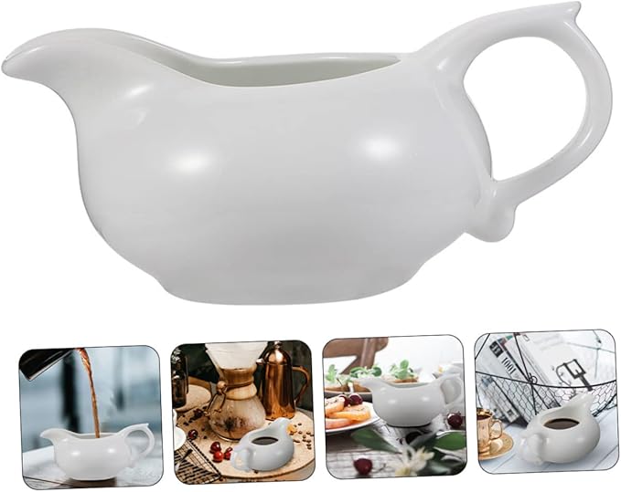 Sauce Dispenser Ceramic Gravy Boat Sauce Cup for Home Restaurant Catering Service