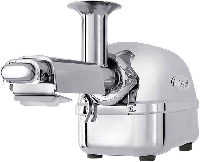 Angel Juicer AG-5500SFH Stainless Steel Electric Juice Extractor, SUS-304 Food Grade, 3HP Grinding Force, Dual Gear Technology, 10-Year Warranty