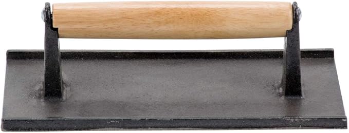 AME D'ESSENCE (6-PCS) Cast Iron Steak Weight Commercial Grade Heavy Burger Press Great for Hamburger or Panini Iron Press Medium Size 8 x 4
