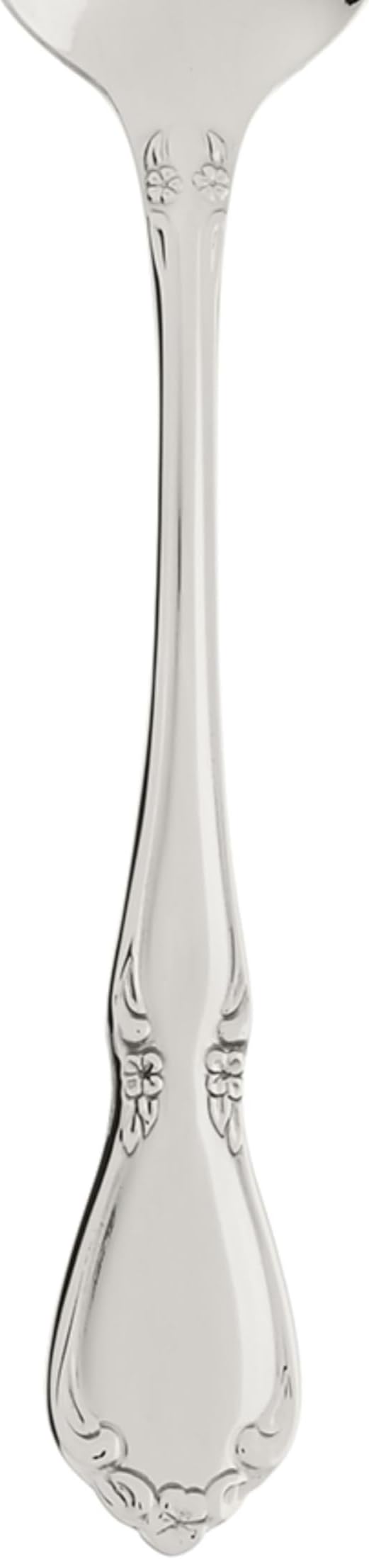 Oneida Spoons Silverware, Chateau Fine Flatware 4-Piece Teaspoons Set, 18/10 Stainless Steel Teaspoon Set, Service For 4, Dishwasher Safe, Small Spoons, Coffee Spoon, Tea Spoon (Silver, 4 Piece)