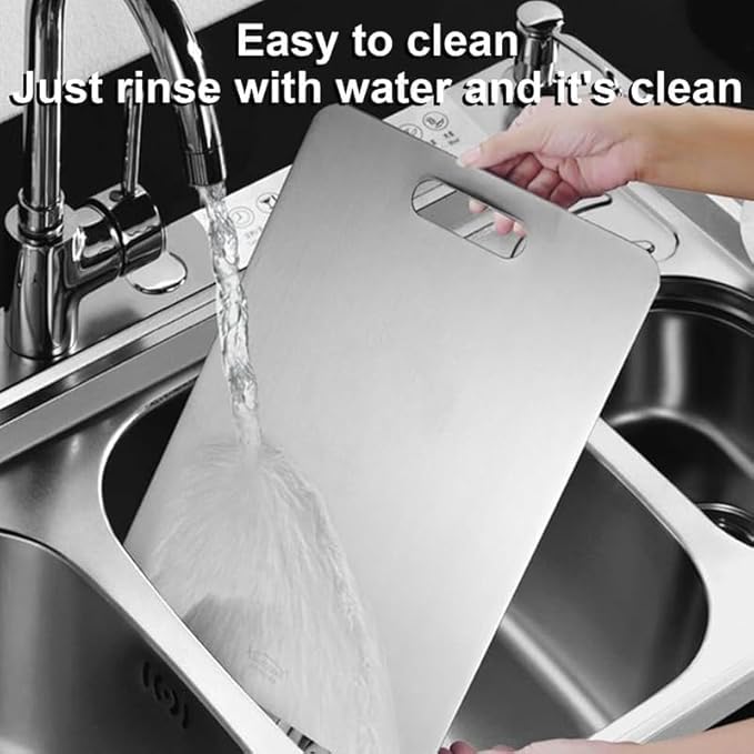 Titanium Cutting Board, 2026 New Upgrade Pure Titanium Cutting Boards for Kitchen Double Sided Non Toxic Titanware Cutting Board,Hygiene Durable Dishwasher Safe Chopping Board (15.35 * 11.02in)