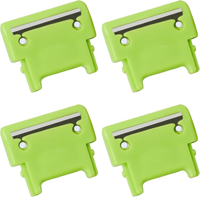4 Pack Apple Peeler Blades Replacement Spare Parts Spring Loaded Arm Peeling Blade for Apple Peelers Corer Pear Photato Slicer Repair Green Color