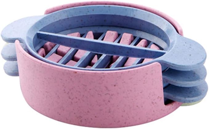 Egg Slicer Set with 3 Cutters Cut Boiled Eggs Into Thin Slices Easy Manual Egg Slicing - No Power No Noise - Great for Sandwiches with Slicer Stand Green
