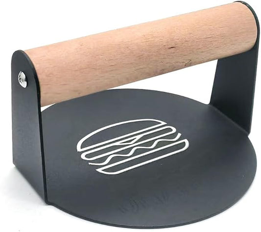 5.5INCH Hamburger Smash Press, Sandwiches Flat Top Grilling Sear Sizzle Griddle Accessories Burger Smash King Gifts for Men and Dad